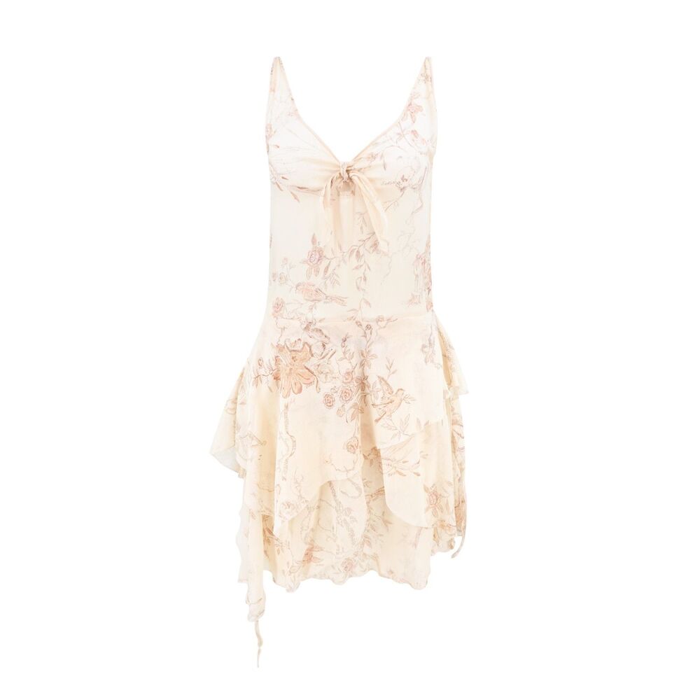 Early Stella McCartney Spring 2002 “Cheeky Monkey” Novelty Print Dress 40